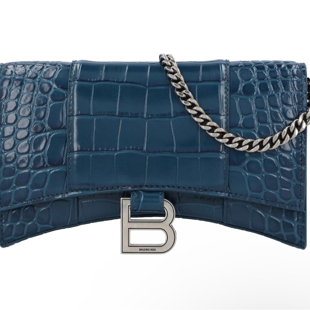 Balenciaga Women Hourglass Wallet On Chain NWT